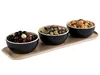 Melamine Frida bowl zwart/houtlook D85xH35mm 100ml