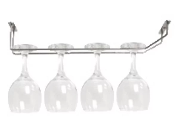 Rail de plafond pour suspension verres inox L610xB35mm