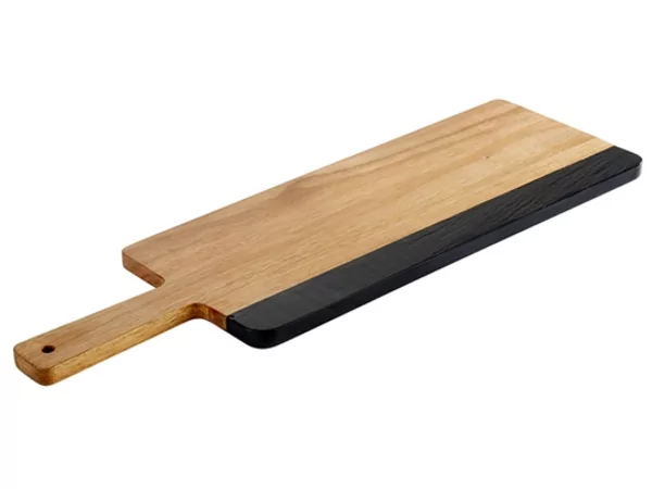 Planche présentation acacia avec ardoise 365x150x15mm