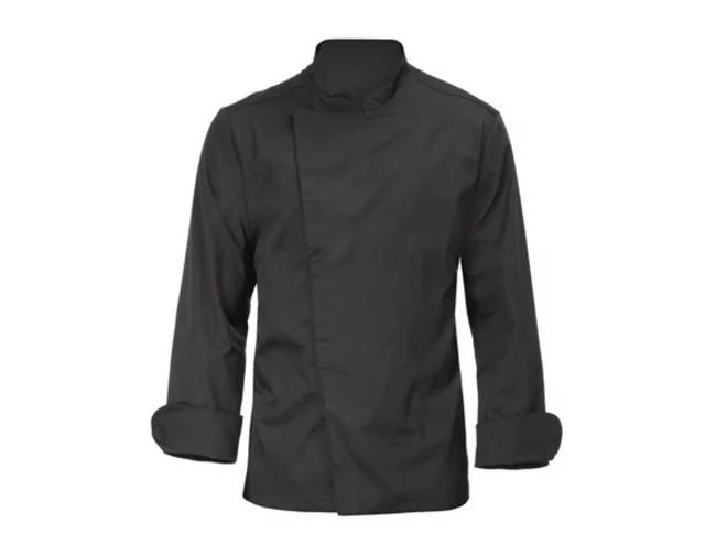 Mirko Chefs jacket black poly/cotton press-button 3XL
