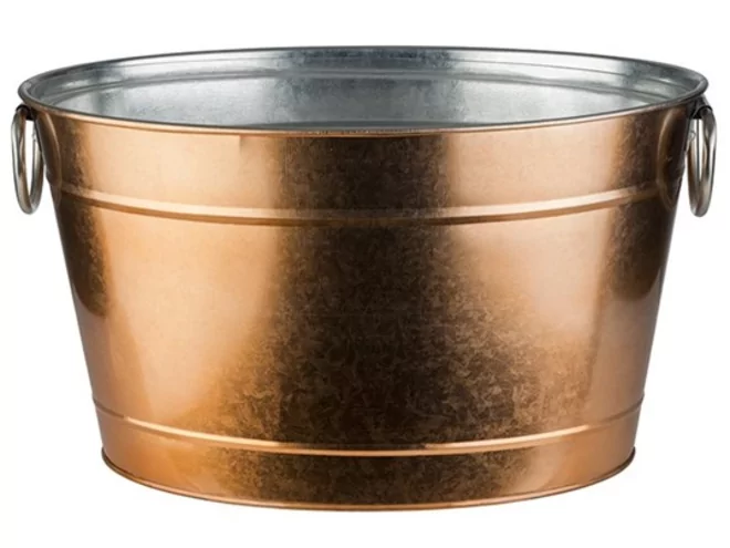 Champagne bowl Tin copper look  L400xB280xH220mm 11L