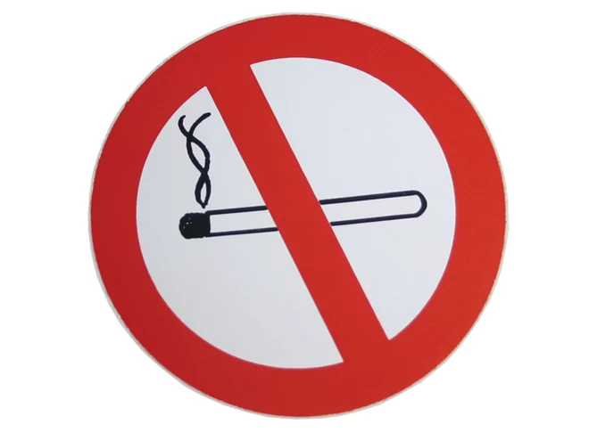Sticker verboden te roken - 150mm