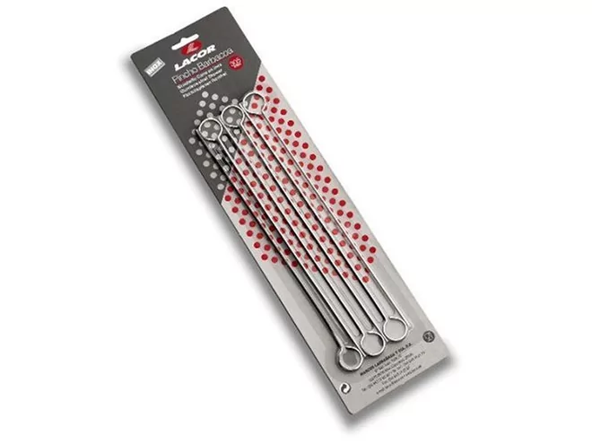 Brochette à sateh inox L405mm par 6pcs