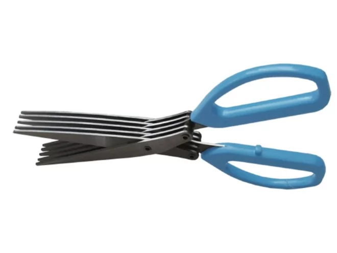 Sécateur à herbs bleu 5 lames