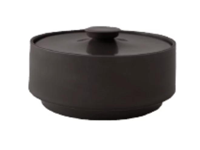 Atlas black bowl cocotte D120xH60mm 400ml