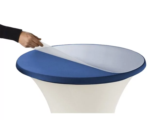 Beschermplaat kunststof D82cm voor statafel D85cm