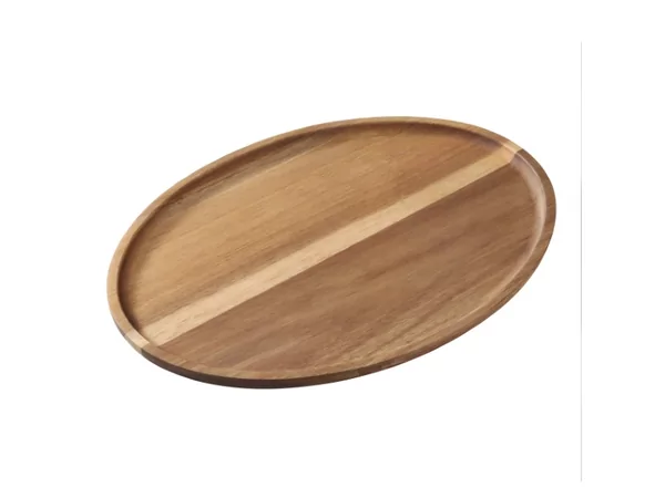 Koffie/serveerplateau acacia ovaal L370xB270xH15mm