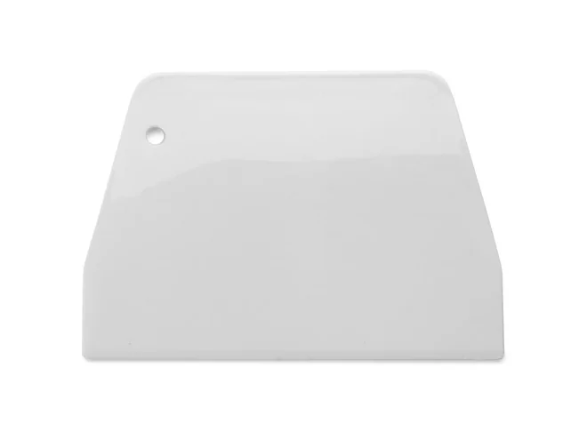 Scraper in plastic - 120x88 mm half round 6 pcs
