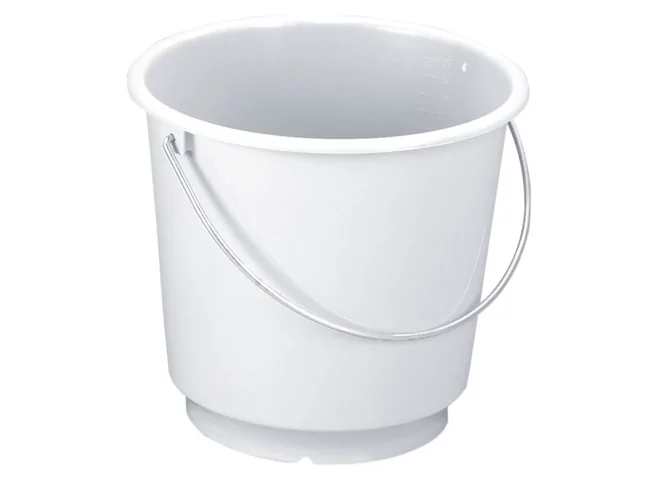 Seau plastic blanc gradué 12L