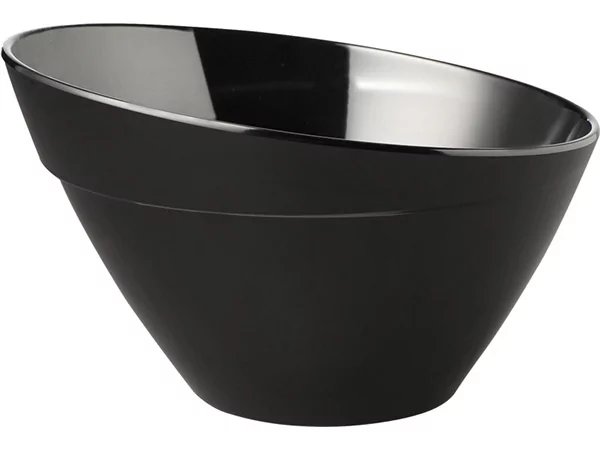 Melamine Balance Schuine bowl Ø245-H150mm-2.50L zwart