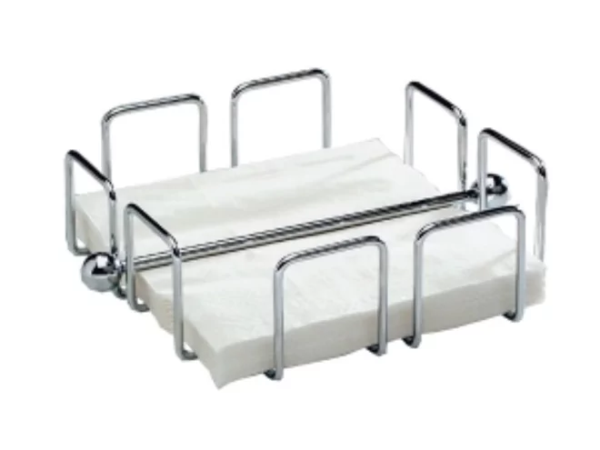Servethouder metaaldraad verchroomd - 190x190x65mm