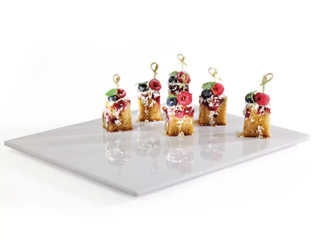 Melamine Zero Plateau GN1/4 26.5x16.2x1.5cm blanc
