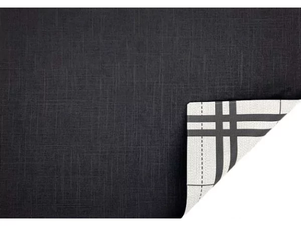 Placemat Sonoclean rigide DUBBELZIJDIG zwart/beige geruit L330x430mm