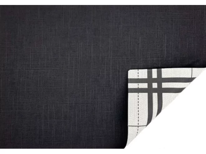 Napperon Sonoclean rigide DOUBLE FACE noir/beige carreaux 33