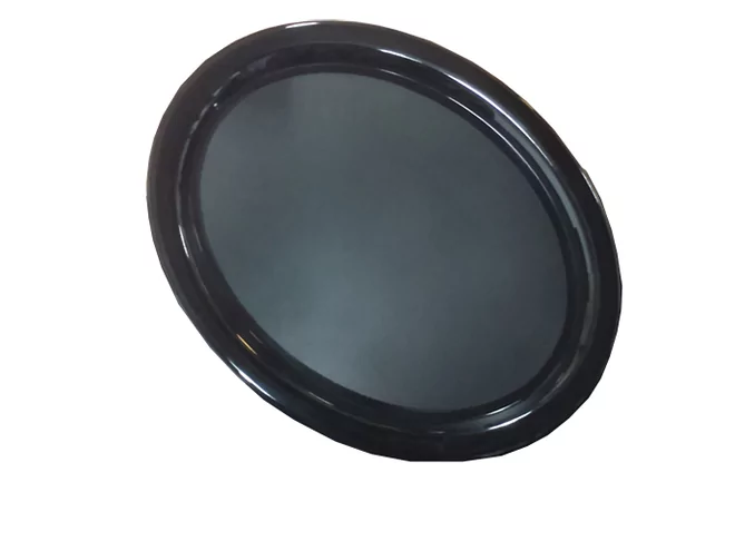 Plateau café melamine anti adhérant oval 285x215mm noir