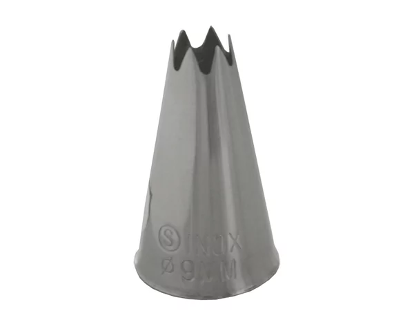 Spuitje inox gebekt 9mm