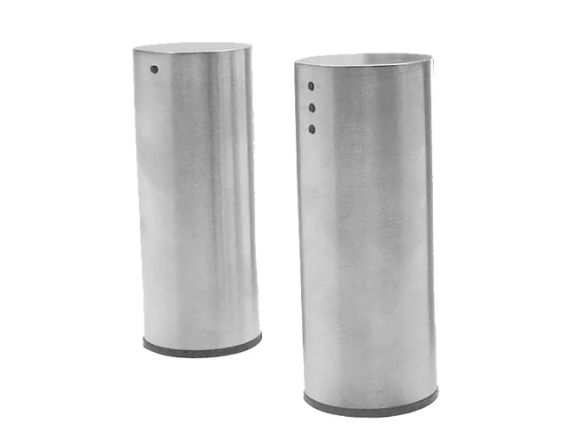 Zout- en pepervat inox design H8cm