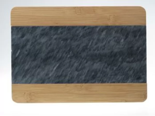 Planche à présentation bois/marbre gris 300x190mm