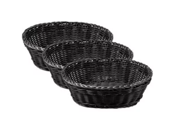 Breadbasket PP round black luxe Ø180xH80mm
