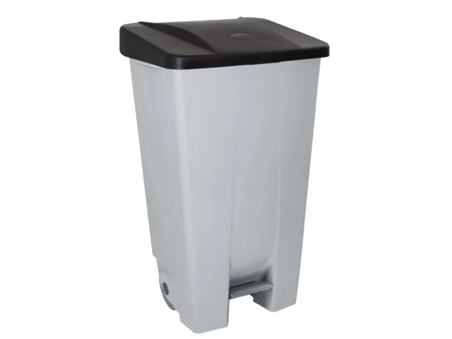 Mobil dustbin 120ltr 51x43H88cm grey/black lid