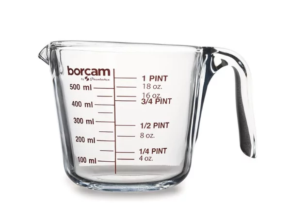 Borcam Mesuring jug in glass 500ml Ø125xH114mm