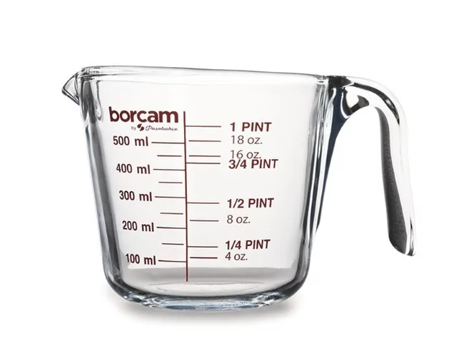 Maatbeker glas D125xH114mm 0,5L