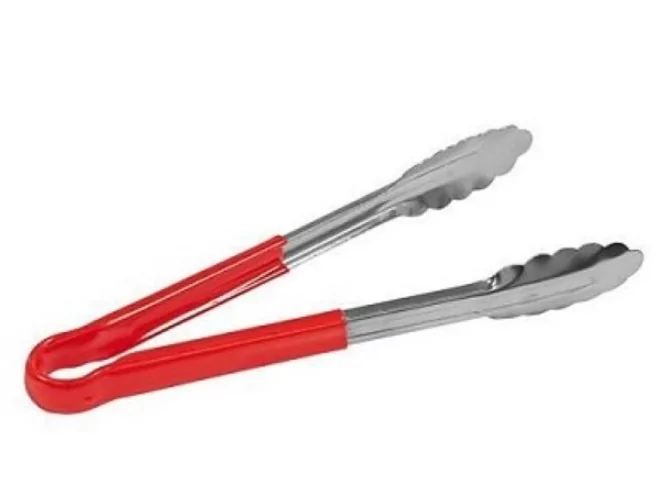Pince à servir manche silicone 250xB40mm rouge