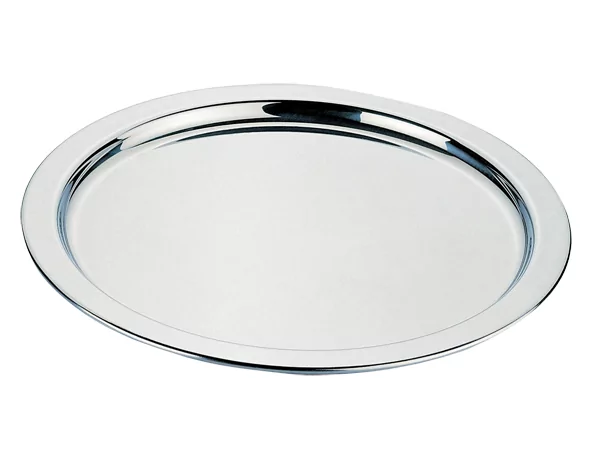 Round serving tray stainless steel 53cm