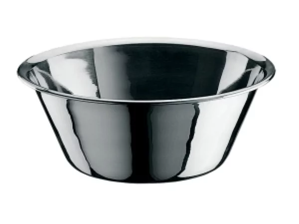Cul de poule fond plat inox Ø220mm H77mm 2.5ltr
