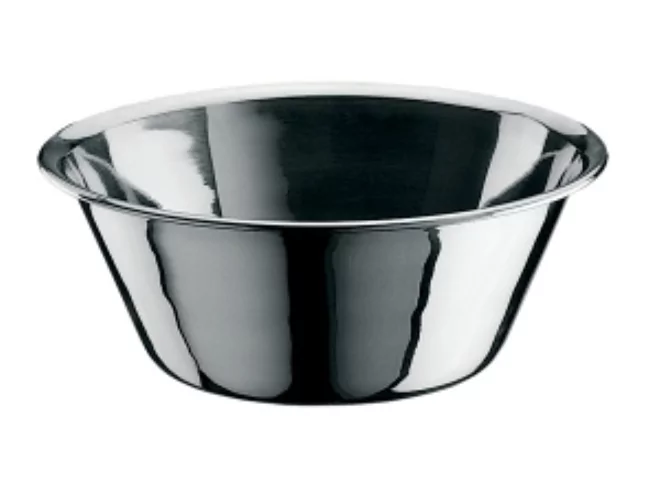 Cul de poule fond plat inox Ø220mm H77mm 2.5ltr