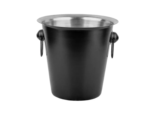 Seau à champagne alu noir D215/150xH220mm