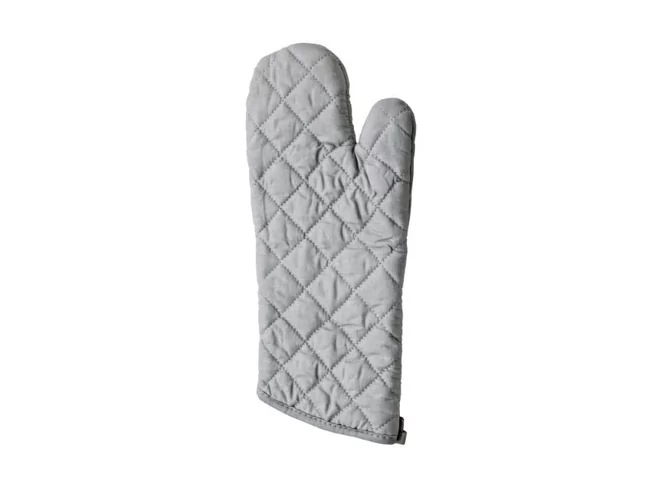 Gants de four en coton gris alu L36cm