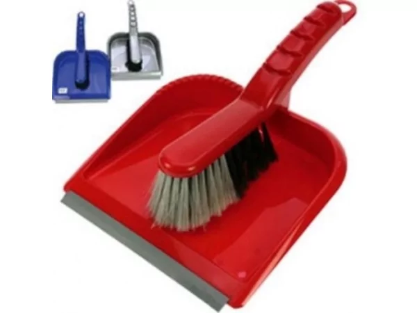 Ramassette plastique mix couleur avec brosse 350/250x220mm