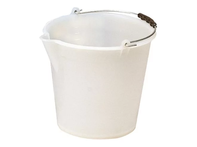 Seau plastic blanc, gradué - 17L blanc