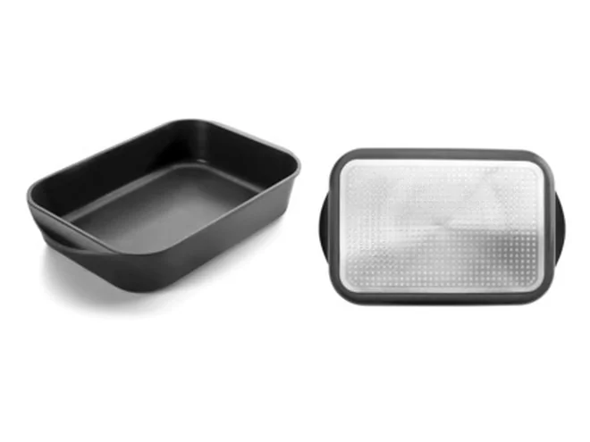 Bac à rôtir aluminium fondu 340x280xH80mm 