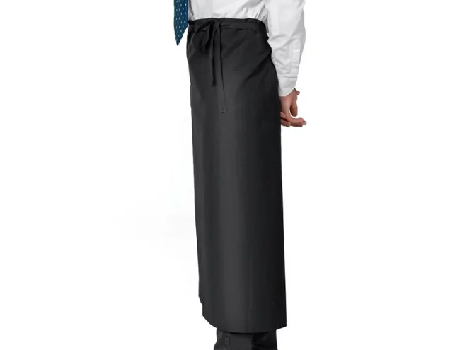 Gastropro tablier poly./coton L100cm noir 3 poches