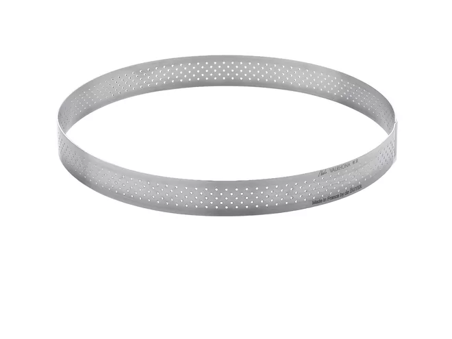 Cake ring stainless round straight edge perfo Ø185xH35mm