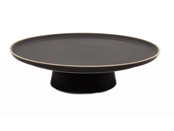 Atlas black presentatie schotel op voet D270xH70mm