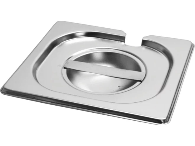 Gastronorm deksel inox 18/8 - 1/9 met lepeluitsparing