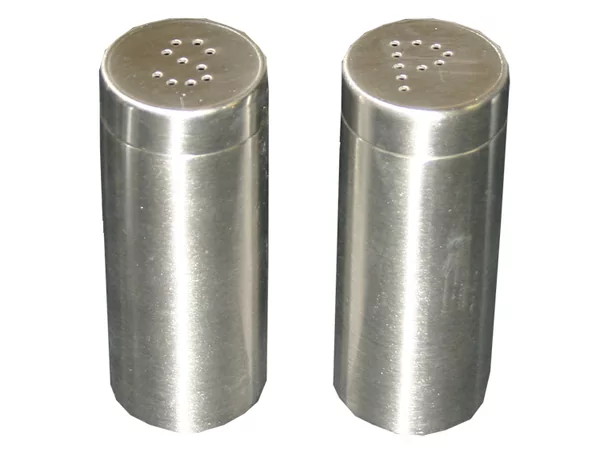 Ménagère sel&poivre inox bouchon à vis Ø38mm H93mm