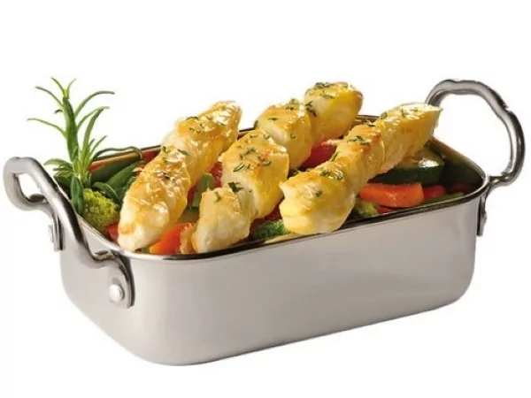 Mini braadbak inox vierkant L115xB115mm