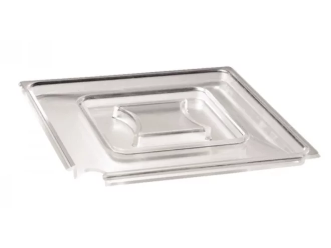 Float Plastic lid with notched for spoon 250x250mm-H13mm