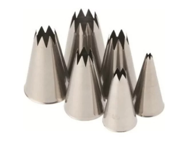Piping tube s/s star set 10pc Ø4-5-6-7-8-9-10-12-13-15mm