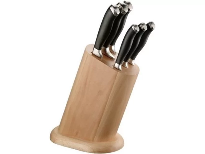 Pintinox messenblok met 6 messen L200mm