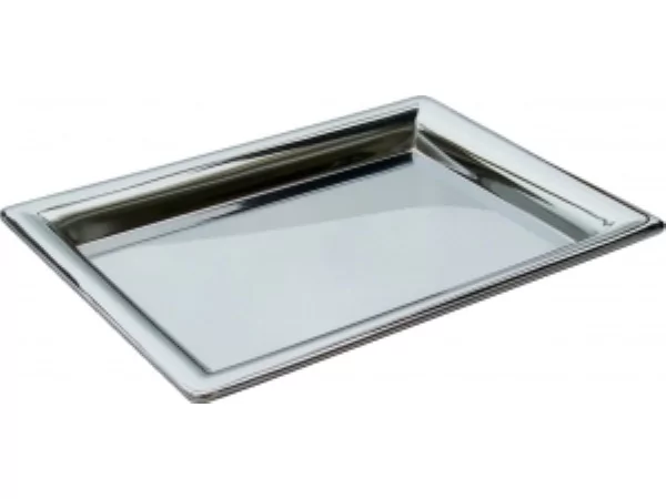 Plateau à café rectangulaire  inox - 280x203mm