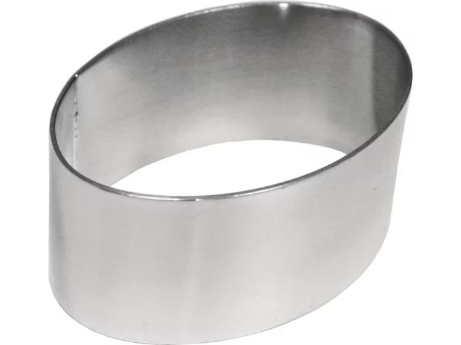 Cercle à mousse inox 18/8 oval 80xH35mm