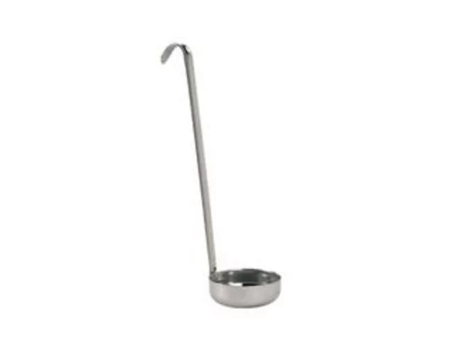 Louchette à pizza inox fond plat  Ø85mm L320mm 145ml