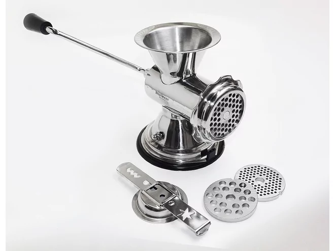 Manuele vleesmolen 250mm rvs met zuignap