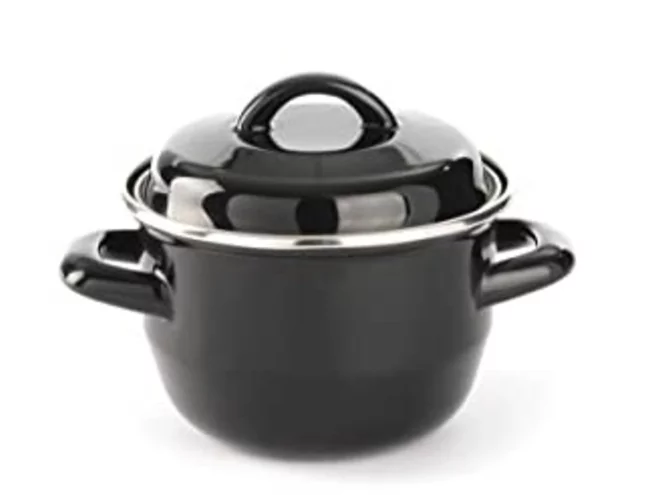Stockpot enamel black Ø135 H90mm 600ml