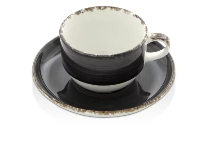 Gural Ent cup and saucer 170ml anthracite